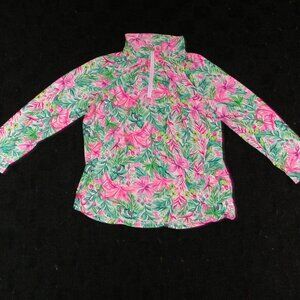 Stella Parker Sport 1/4 Zip Floral Pullover Size Medium UPF 50